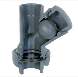PVC Ball check valve Y-type 2" mm