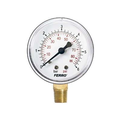Manometer 0-6 bar back connection
