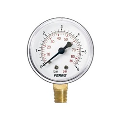 Manometer 0-6 bar back connection