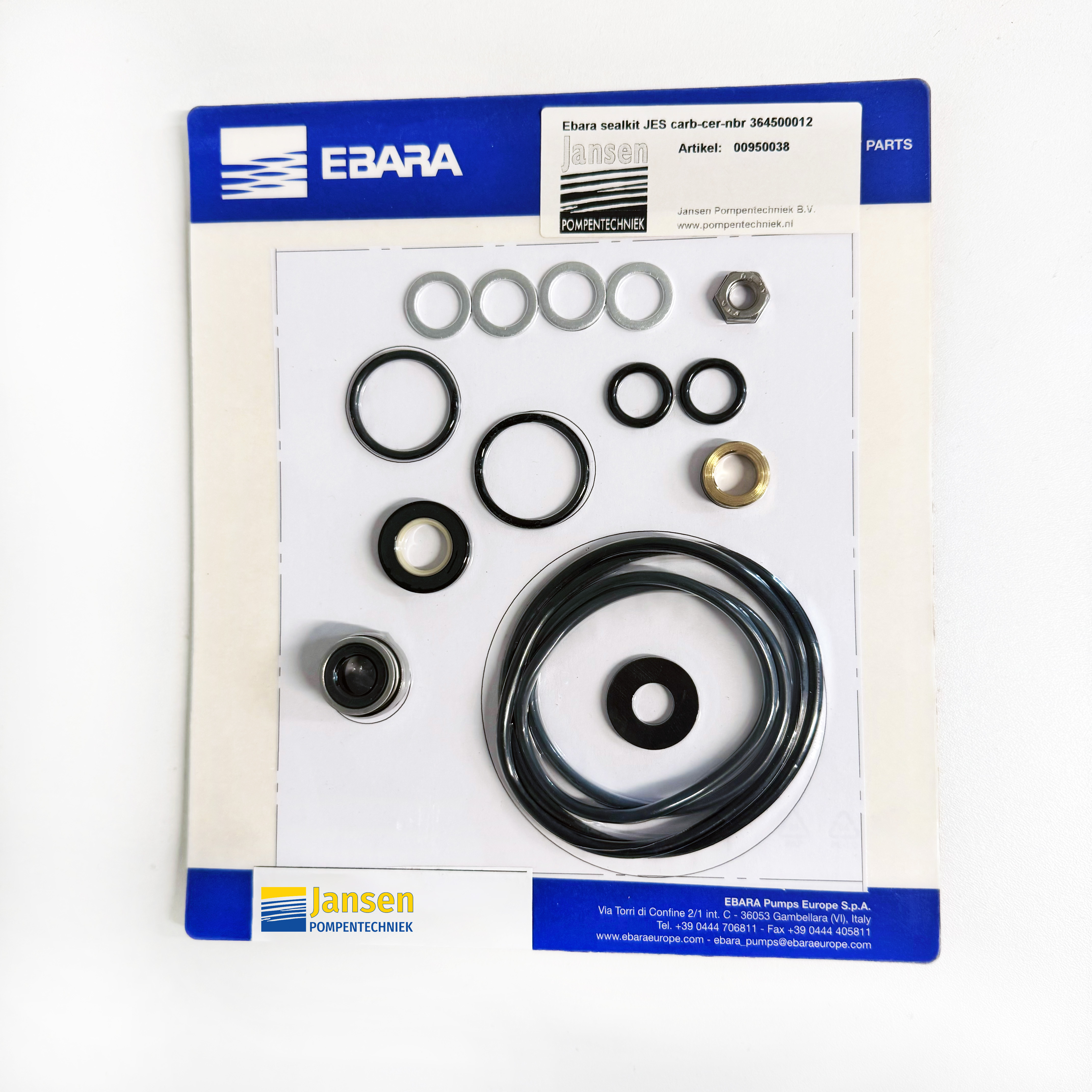 Ebara sealkit JES / JESX serie carb-cer-nbr